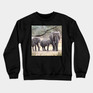 African Elephants, Serengeti National Park, Tanzania. Crewneck Sweatshirt